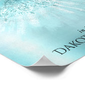 Fairy Wing Mind Gown | Luxe Pearl Green Aqua Sheen Poster (Ecke)