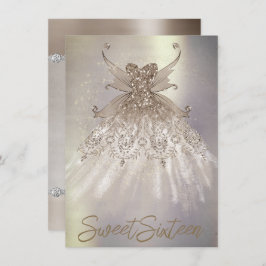 Fairy Wing Taupe Gown | Champagne Elegant Sheen Einladung