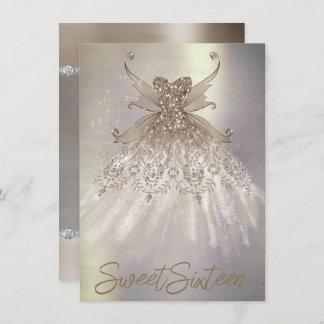 Fairy Wing Taupe Gown | Champagne Elegant Sheen Einladung