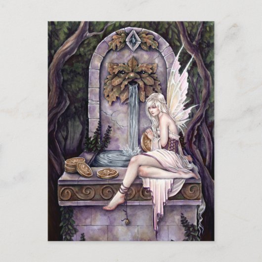 Fairy Wishing Well Postkarte (Vorderseite)