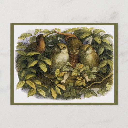 "Fairy with Owls" von Doyle Postkarte (Vorderseite)