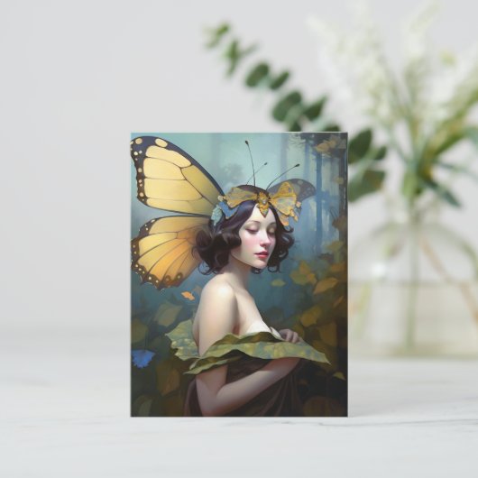 Fairy Woman Fantasy Art Postkarte (Stehend Vorderseite)