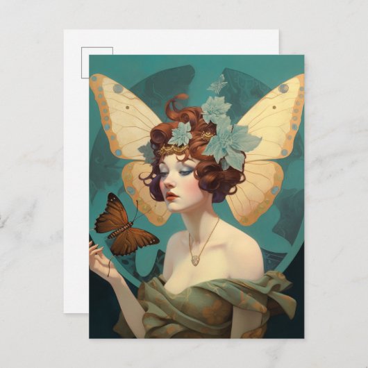 Fairy Woman Fantasy Art Postkarte (Vorne/Hinten)