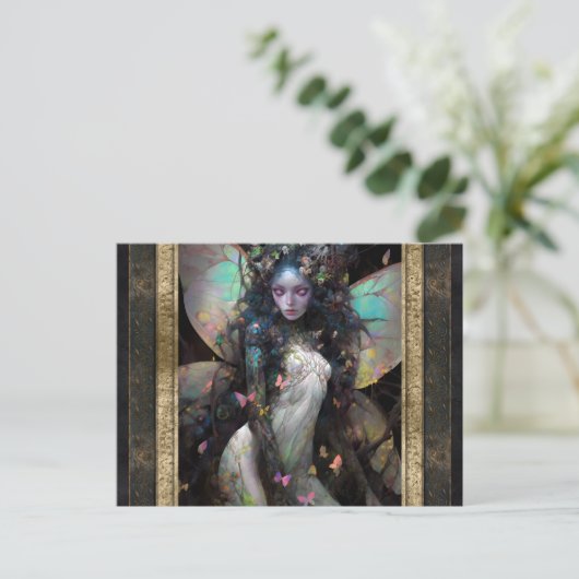 Fairy Woman Fantasy Art Postkarte (Stehend Vorderseite)