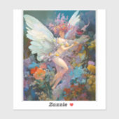 Fairy Woman In Blume Fantasy Art Aufkleber (Blatt)