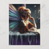 Fairy Woman in einer Badewanne Postkarte (Vorderseite)