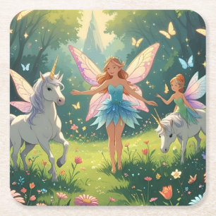Fairy Wonderland Collection Rechteckiger Pappuntersetzer
