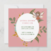 Fairy Wonderland Magical Woodland Baby Dusche Einladung (Rückseite)