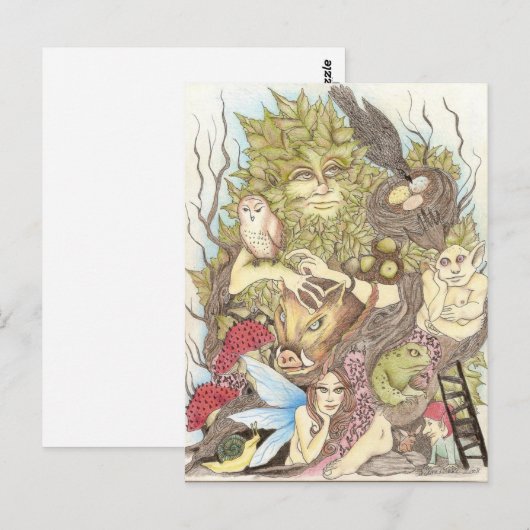 Fairy Wonderland Postkarte (Vorne/Hinten)