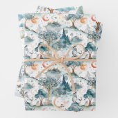 Fairy Woodland Animals Blue Geschenkpapier Set (Beispiel)
