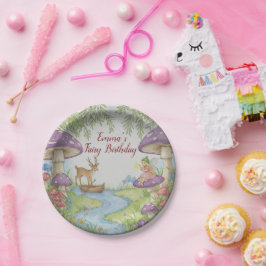 Fairy Woodland Birthday Paper Plate Pappteller