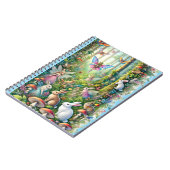 Fairy Woodland Gathering Enchanted Forest Fantasy Notizblock (Linke Seite)