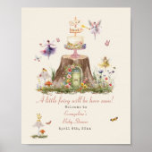 Fairy Woodland Girl Baby Dusche Willkommen Poster (Vorne)