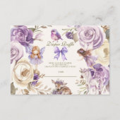 Fairy Woodland Girl Baby Shower Diapper Raffle Begleitkarte (Vorderseite)