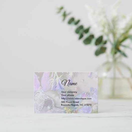 Fairy World Business Card Visitenkarte (Stehend Vorderseite)