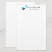 Fairy Wren Briefpapier (Vorne/Hinten)