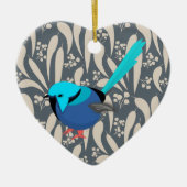 Fairy Wren Keramik Ornament (Vorne)