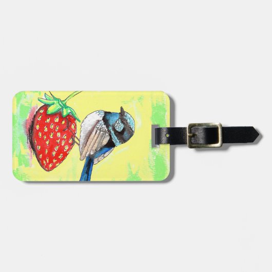 Fairy Wren Painting Gepäckanhänger (Vorderseite horizontal)