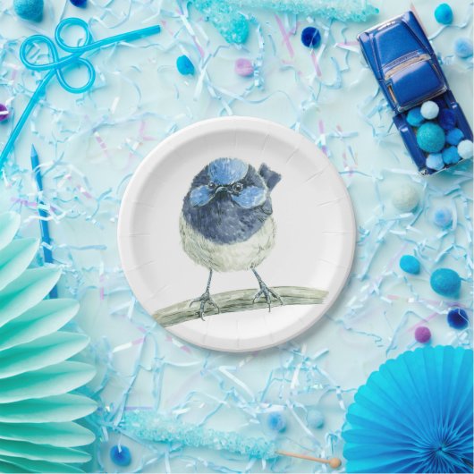 Fairy Wren Pappteller (Party)