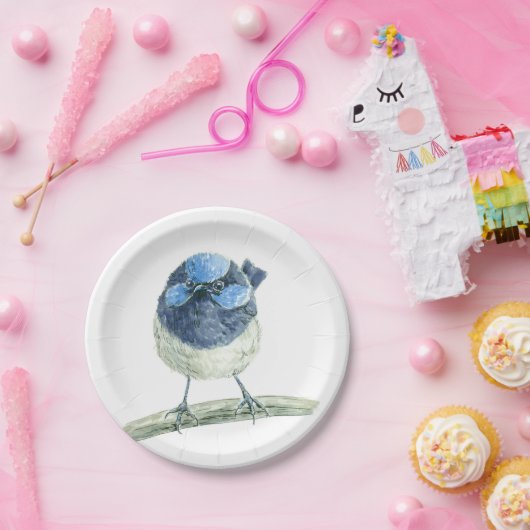 Fairy Wren Pappteller (Party)