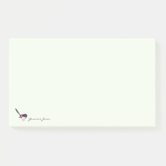 Fairy Wren Post-it Klebezettel (Vorderseite)