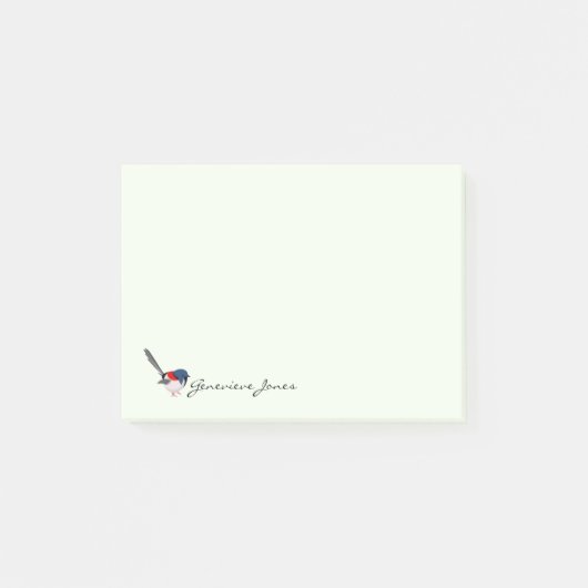 Fairy Wren Post-it Klebezettel (Vorderseite)
