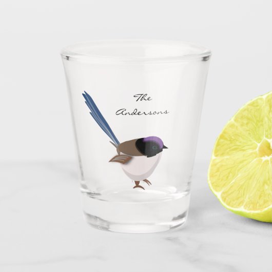 Fairy Wren Schnapsglas (Vorderseite)