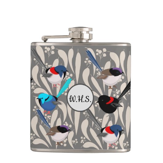 Fairy Wrens Flachmann (Vorderseite)