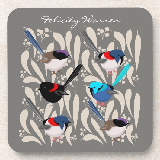 Fairy Wrens Getränkeuntersetzer (Vorderseite)