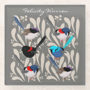 Fairy Wrens Glasuntersetzer