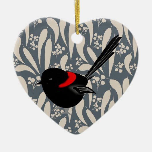 Fairy Wrens Keramikornament (Vorne)