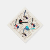 Fairy Wrens Serviette (Ecke)