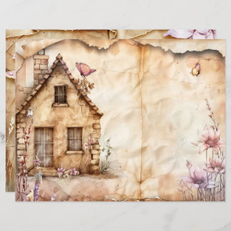 Fairy Zuhause Junk Journal Scrapbook Paper