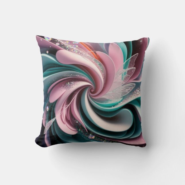 Fairycore abstrakte Märchenwelt Kissen (Vorderseite)