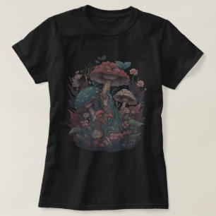 Fairycore Ästhetische Cotagecore Goth Mushroom T-Shirt