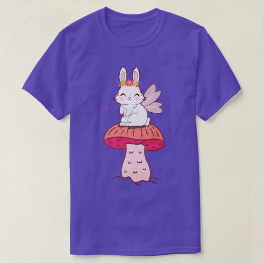 Fairycore ästhetische Cotattecore Fairy Bunny Mush T-Shirt (Design vorne)