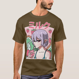 Fairycore Ästhetische Fairy Drink Japanischer Stra T-Shirt