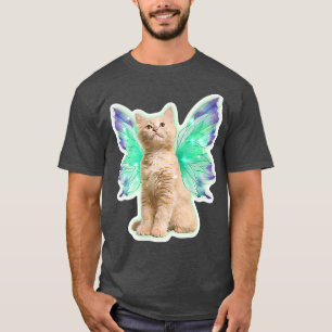 Fairycore Ästhetische Fairy Katze Realistisches Fe T-Shirt