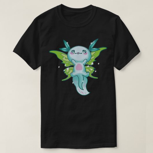 Fairycore Ästhetische Niedliche kawaii Fairy Axolo T-Shirt (Design vorne)