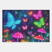 Fairycore-Butterflies-Blume und Pilze Geschenkpapier Set (Vorderseite 2)