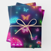Fairycore-Butterflies-Blume und Pilze Geschenkpapier Set (Beispiel)