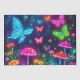 Fairycore-Butterflies-Blume und Pilze Seidenpapier