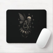 Fairycore Emo Goth T-Shirt Sad Cying Skeletts Fair Mousepad (Mit Mouse)