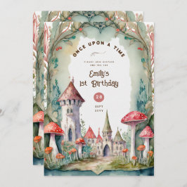 FAIRYCORE FAIRYTALE BABYSHOWER 1. GEBURTSTAG EINLADUNG