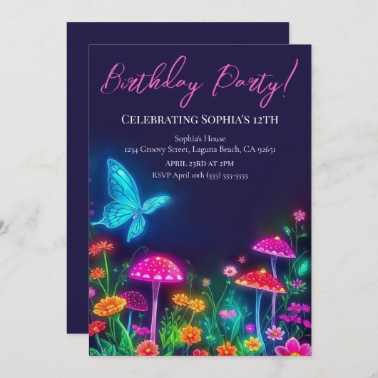 Fairycore Garden Einladung (Vorne/Hinten)