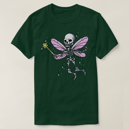 Fairycore Gothic Skeleton Fairy T-Shirt (Design vorne)