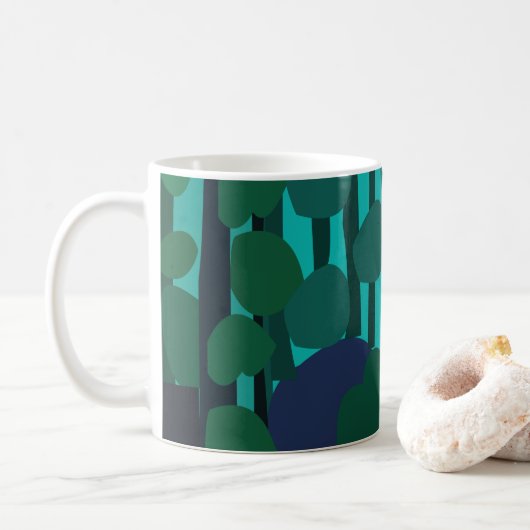 Fairycore-Kernwald Vintage Natur Kaffeetasse (Mit Donut)