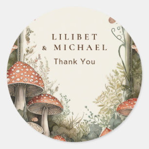 FAIRYCORE Mushrooms Goblincore Benutzerdefinierte Runder Aufkleber
