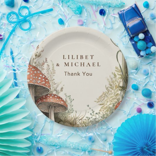 FAIRYCORE Mushrooms Goblincore Custom Party Pappteller (Party)