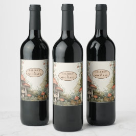 FAIRYCORE Mushrooms Goblincore Kundenspezifische G Weinetikett